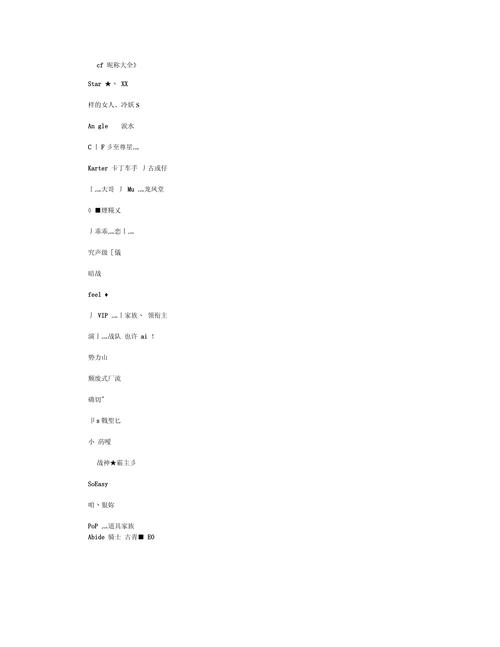 cf昵称怎么打空格_cf名字空格打出来是什么样子_空格昵称打分