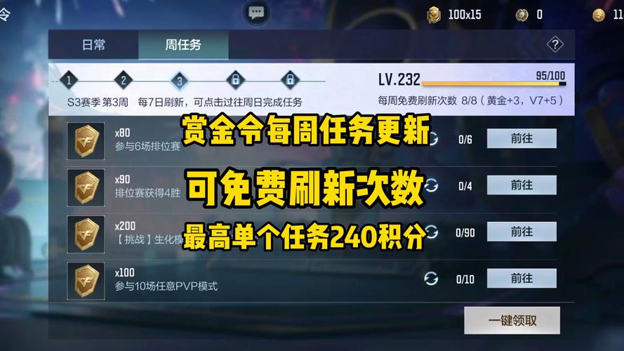 CF每日任务：多样玩法获丰富奖励，你知道哪些任务种类？