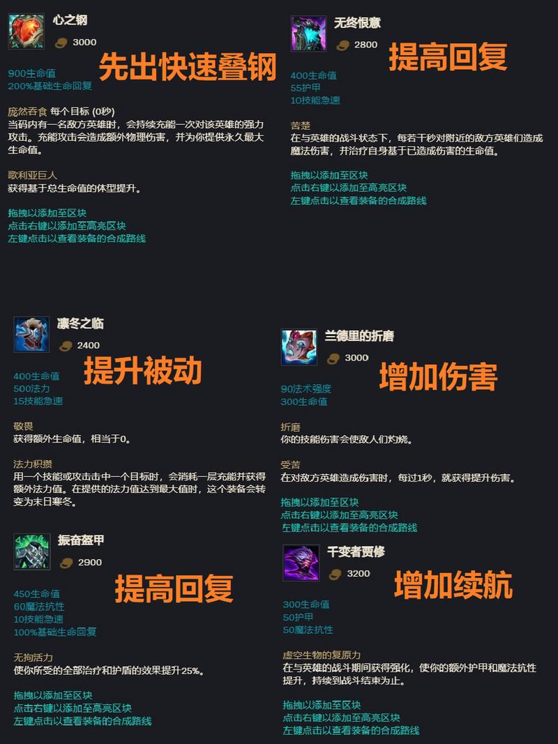 英雄联盟扎克装备搭配策略及核心装备选择解析